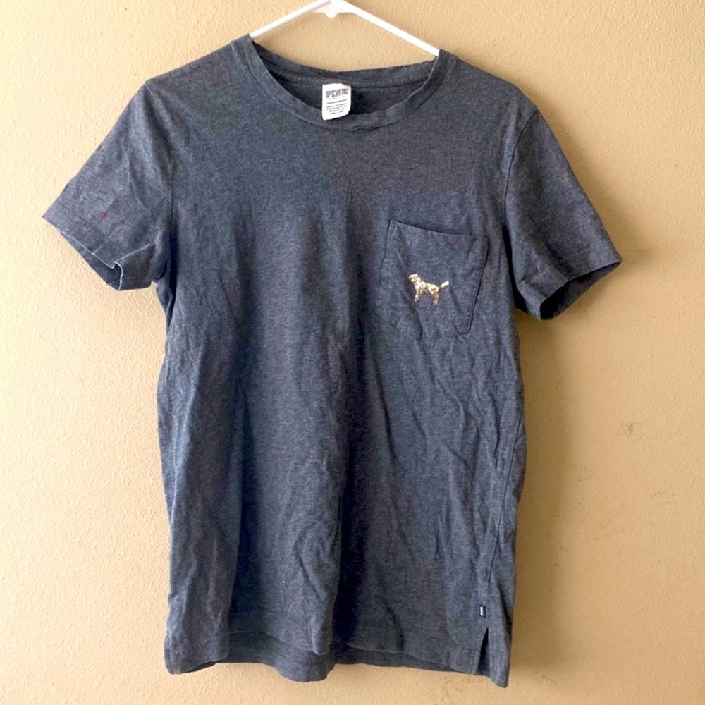 VS PINK Bling Grey Tee Xsmall